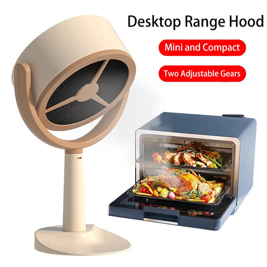 Portable Desktop Range Hoods Small Cooker Hood Mini Range Hood for Indoor BBQ Hot Pot Cooker With Ffilter Sponge